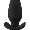 Anal Adventure Platinum Silicone Vibrating Saddle Plug - Black