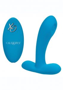 Silicone Remote Pulsing Pleaser Rechargeable Vibrator - Blue