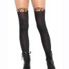 Leg Avenue Spandex Monkey Business Opaque Pantyhose with Curvy Tail - O/S - Black