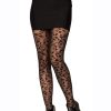 Leg Avenue Sheer Leopard Tights - O/S - Black