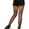Leg Avenue Flame Net Tights - O/S - Black