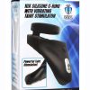 Trinity 4 Men 10X Rechargeable Silicone Cock Ring with Vibrating Taint Stimulator - Black