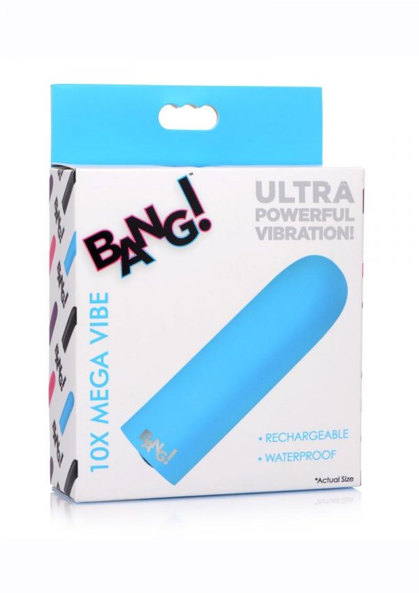 Bang! 10X Rechargeable Vibrating Bullet - Blue