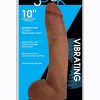 JOCK Vibrating Dildo with Balls 10in - Caramel