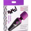 Bang! 10X Vibrating Mini Rechargeable Silicone Wand Massager- Purple