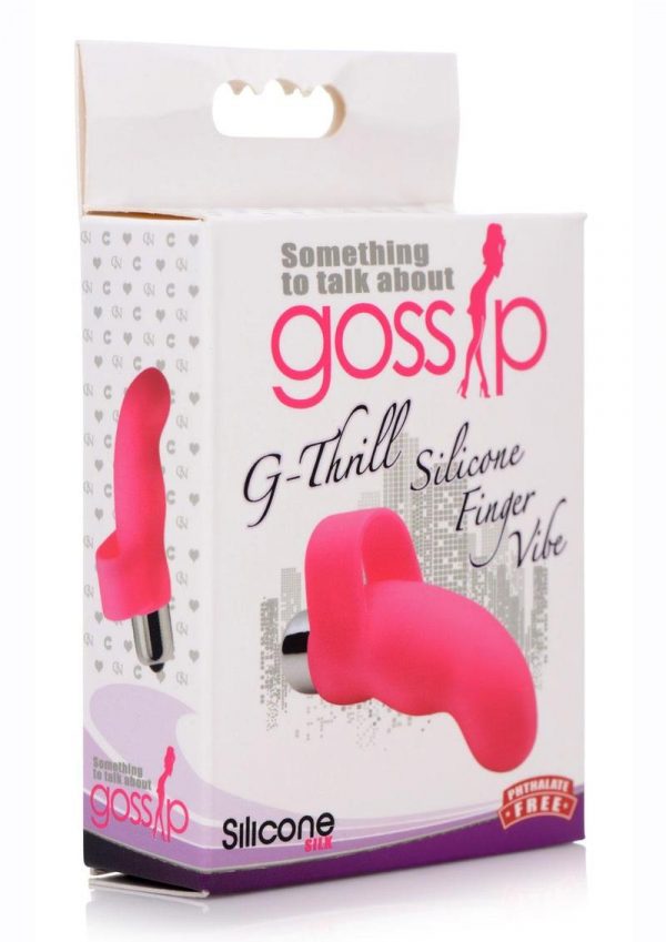 Gossip G-Thrill Silicone Finger Vibe with Full Size Bullet - Pink