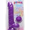 Lollicock Silicone Dildo with Balls 7in - Grape