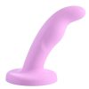 Lazre Silicone Curved Dildo with Suction Cup 6in - Pink