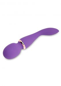 Nu Sensuelle XLR8 Alluvion Silicone Rechargeable Wand Massager - Purple/ Rose Gold