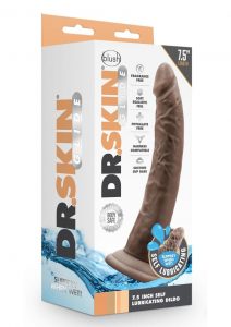 Dr. Skin Glide Self Lubricating Dildo 7.5in - Chocolate