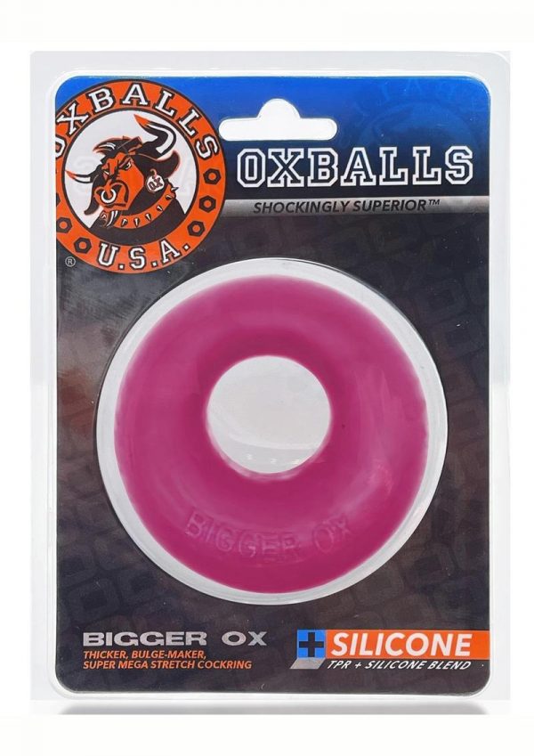 Oxballs Bigger Ox Silicone Cock Ring - Hot Pink Ice