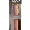 King Cock Elite Dual Density Silicone Dildo 10in - Vanilla