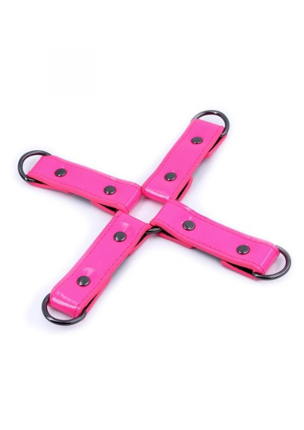 Electra Play Things PU Leather Hog Tie - Pink