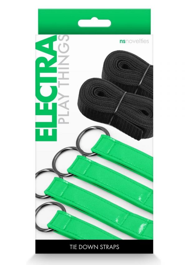 Electra Play Things PU Leather Bed Restraint Straps - Green