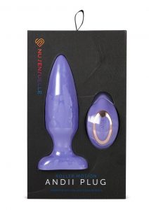 Nu Sensuelle Andii Rechargeable Silicone Plug with Roller Motion - Ultra Violet