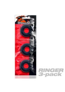 Oxballs Ringer Plus+ Silicone Cock Ring (3 Pack) - Night Edition