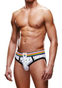 Prowler Pride Love and Peace 3 Brief - XLarge - Rainbow