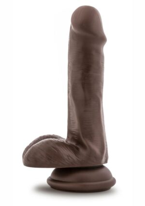 Dr. Skin Dr. Daniel Silicone Dildo with Balls and Suction Cup 6in - Chocolate