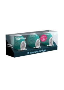 Satisfyer Masturbator Egg 3 Pack Set (Naughty) - Green