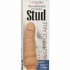 Rechargeable Power Stud Curvy Silicone Vibrating Dong - Vanilla