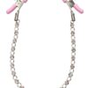Nipple Play Crystal Chain Nipple Clamps - Pink