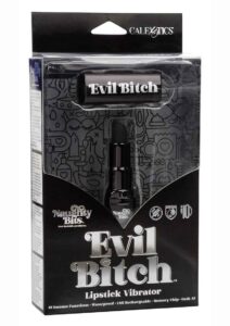 Naughty Bits Evil Bitch Lipstick Rechargeable Silicone Vibrator - Black