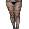 Leg Avenue Butterfly Net Tights - 1X/2X - Black