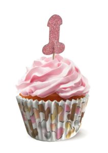 Glitterati Penis Party Cupcake Set (48 pieces) - Multicolor