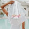 Glitterati Bride Veil - White/Rose Gold