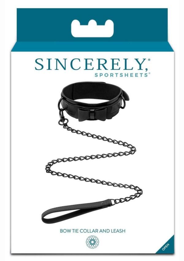 Sincerely Bow Tie Collar Leash - Black