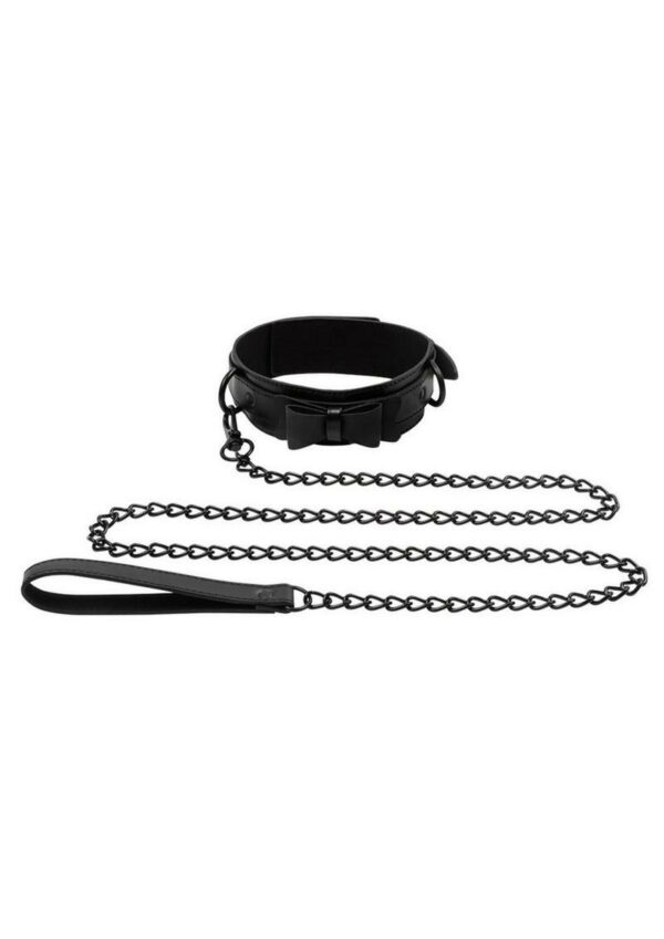 Sincerely Bow Tie Collar Leash - Black