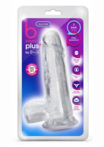 B Yours Plus Rock n` Roll Realistic Dildo with Balls 7.25in - Clear