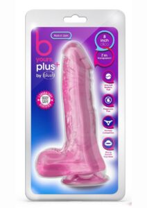 B Yours Plus Rock n` Roll Realistic Dildo with Balls 8in - Pink