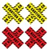 Peekaboos Caution X Pasties - Yellow/Red