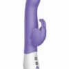The Vibrating Dual Stim Butterfly Silicone Rechargeable Rabbit Vibrator - Purple