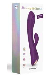 Bunny andamp; Clyde Rechargeable Silicone Rabbit Vibrator - Purple Rain