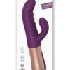 Sassy Bunny Dual Motor Rechargeable Silicone Thrusting Rabbit Vibrator - Purple Rain