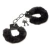 Master Series Cuffed in Fur Furry Handcuffs - Black