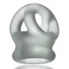 Oxballs Tri-Squeeze Silicone 3-Ring Ball Stretching Sling - Clear Ice