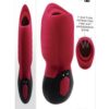 Gender X Body Kisses Rechargeable Silicone Vibrating Suction Massager - Red/Black