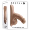 Gender X Silicone Packer Dildo 4in - Caramel