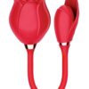 Wild Rose and Bullet Rechargeable Silicone Clitoral Stimulator with Suction - Red