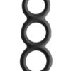 Renegade Threefold Silicone Cock Ring - Black