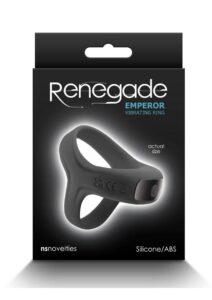 Renegade Emperor Rechargeable Silicone Vibrating Cock Ring - Black