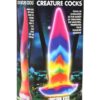 Creature Cocks Unicorn Tongue Glow in the Dark Silicone Dildo - Rainbow