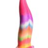 Creature Cocks Unicorn Tongue Glow in the Dark Silicone Dildo - Rainbow