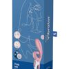 Satisfyer Hug Me Rechargeable Silicone Vibrator with Clitoral Stimulation - Pink