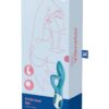 Satisfyer Embrace Me Silicone Rechargeable Vibrator with Clitoral Stimulation - Turquoise