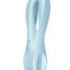 Satisfyer Threesome 1 Rechargeable Silicone Vibrator - Light Blue