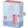 Satisfyer Cotton Candy Rechargeable Silicone Clitoral Stimulator - Light Red
